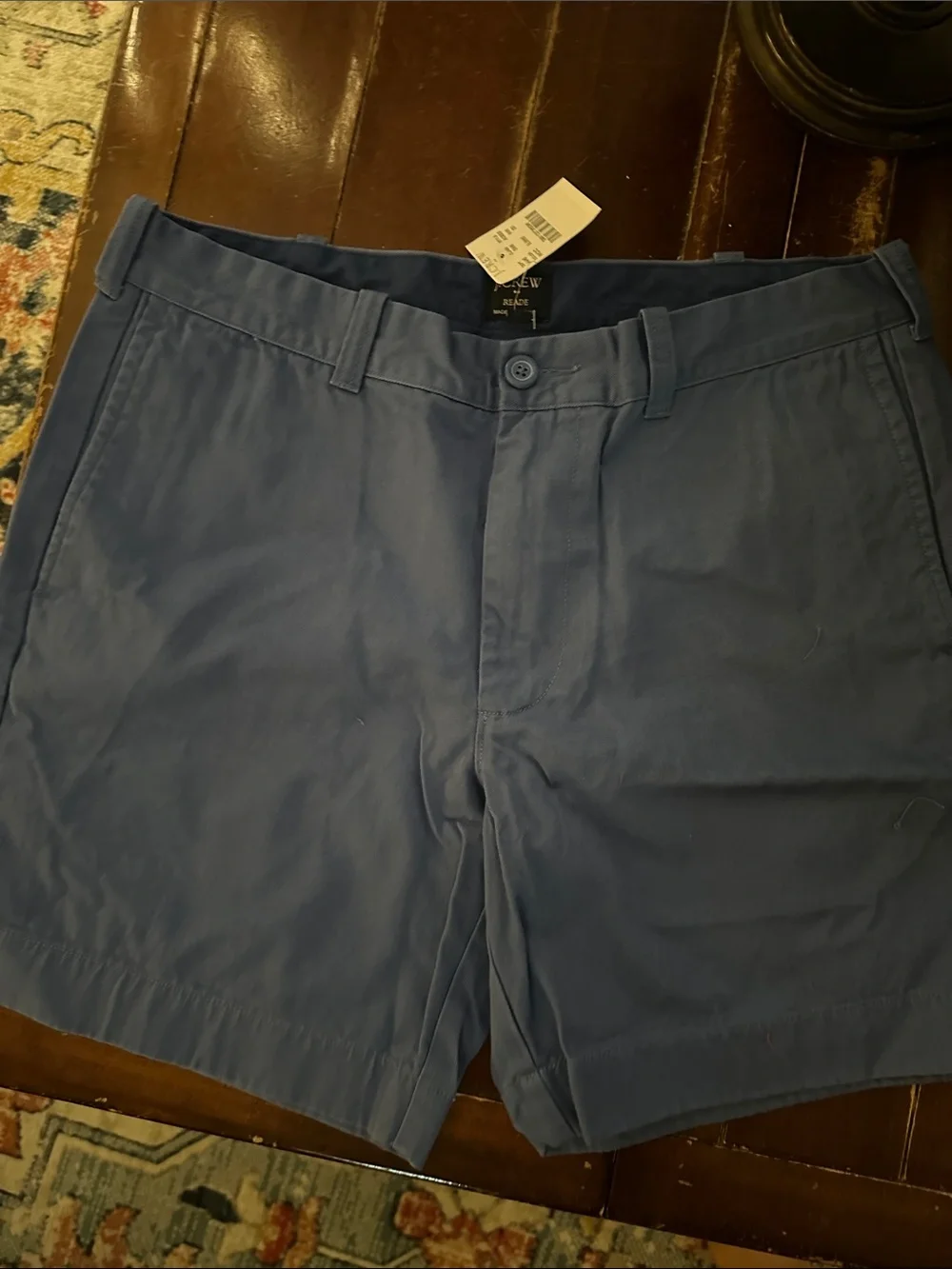 J. Crew Men's Slate Blue Flat-Front Chino Shorts